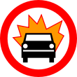zakaz wjazdu pojazdów z materiałami wybuchowymi lub łatwo zapalnymi